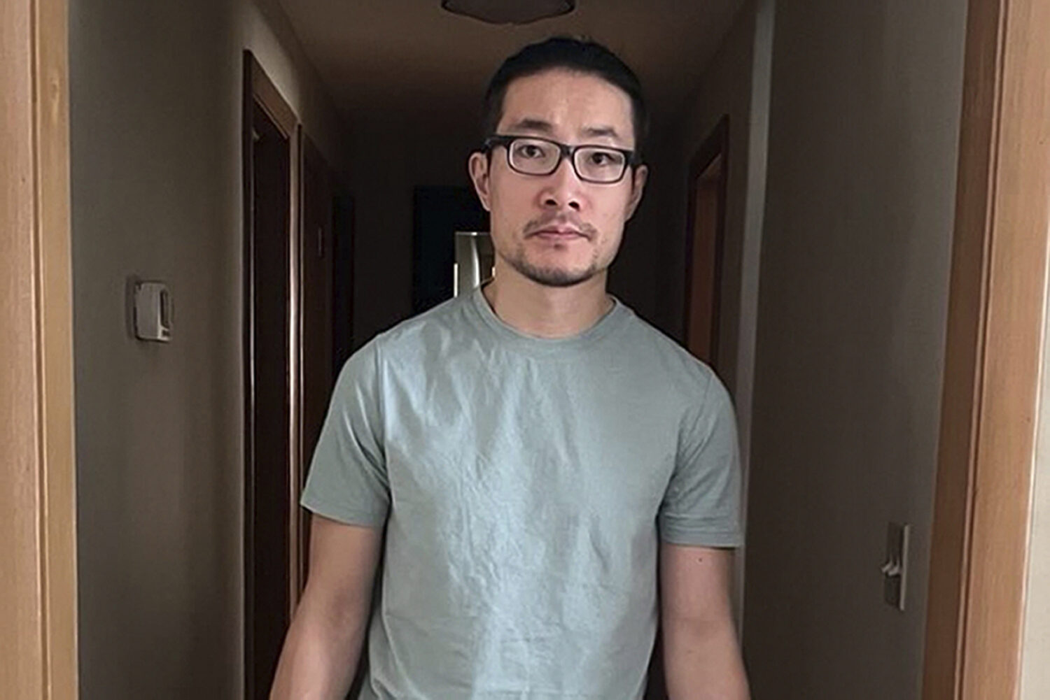 Chinese national Guan Heng, 38, shown, Wednesday, Feb. 4, 2025 in Binghamton, New York, has been re...