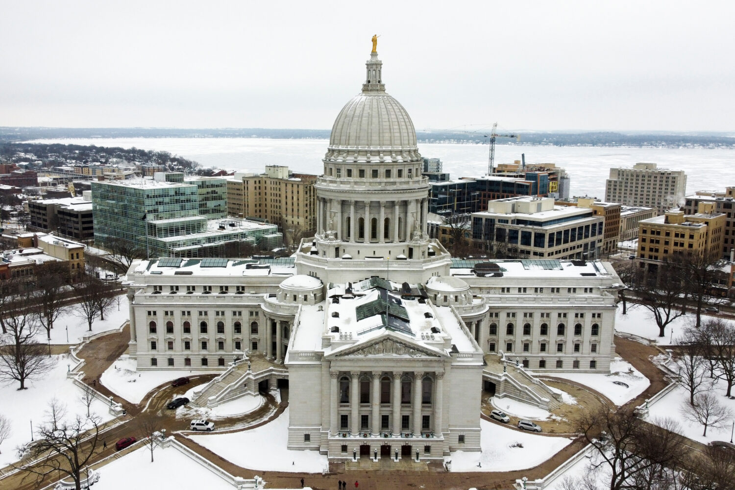 FILE - This Wisconsin State Capitol is seen on Dec. 31, 2020, in Madison, Wis. (AP Photo/Morry Gash...