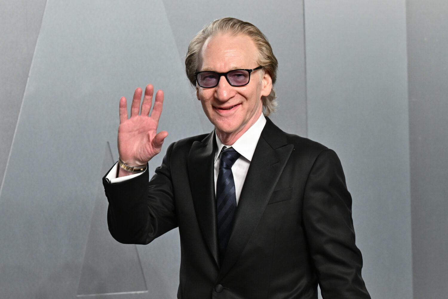 Bill Maher arrives at the Vanity Fair Oscar Party on Sunday, March 15, 2026, at the Los Angeles Cou...