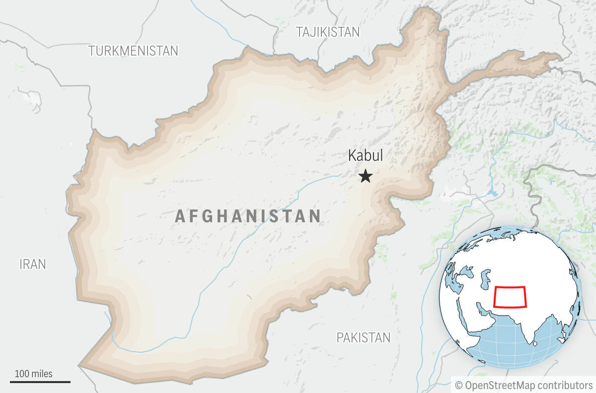 This is a locator map for Afghanistan with its capital, Kabul. (AP Photo)Credit: ASSOCIATED PRESS...