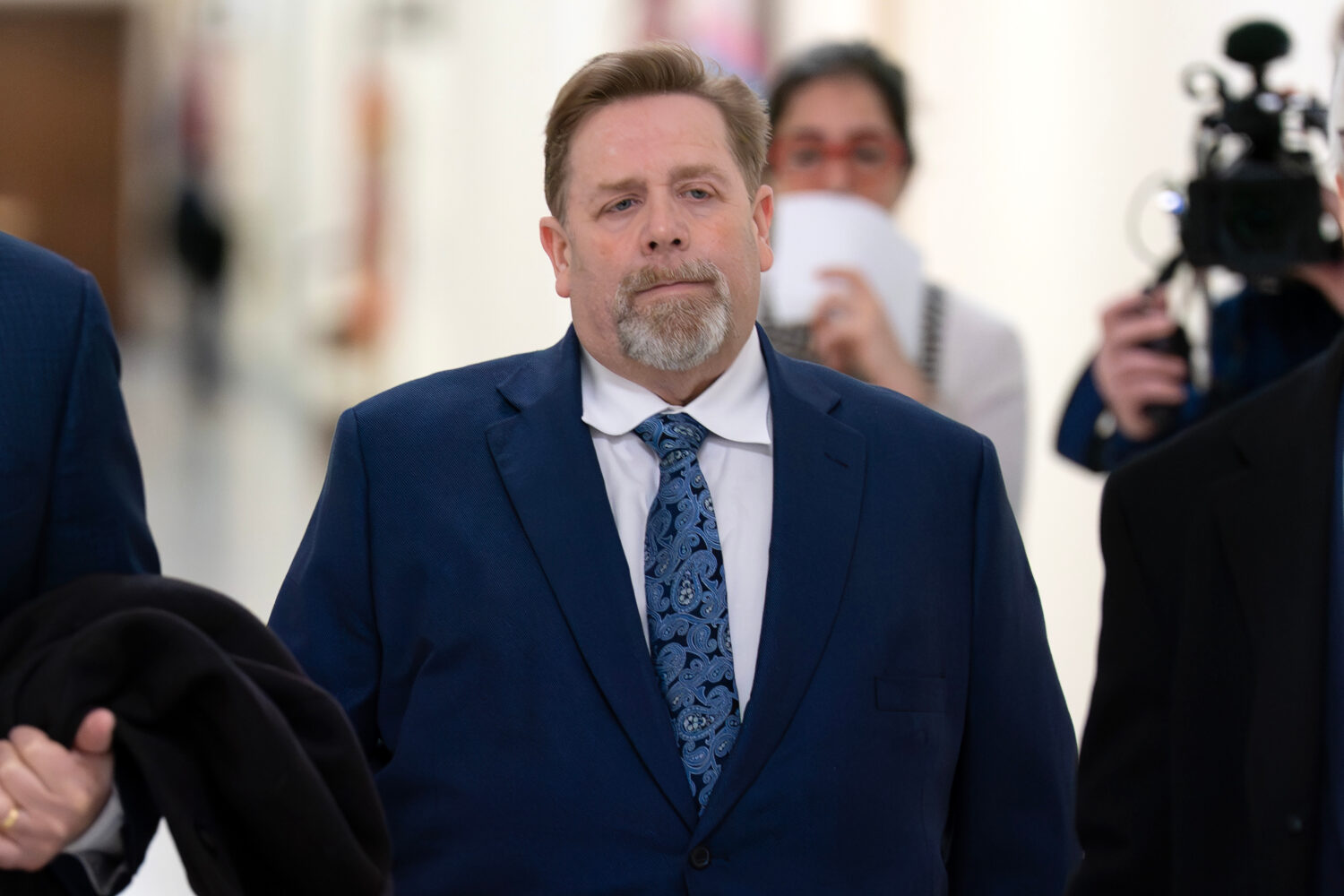 Darren K. Indyke, Jeffrey Epstein's former lawyer, arrives for his deposition before the House Over...