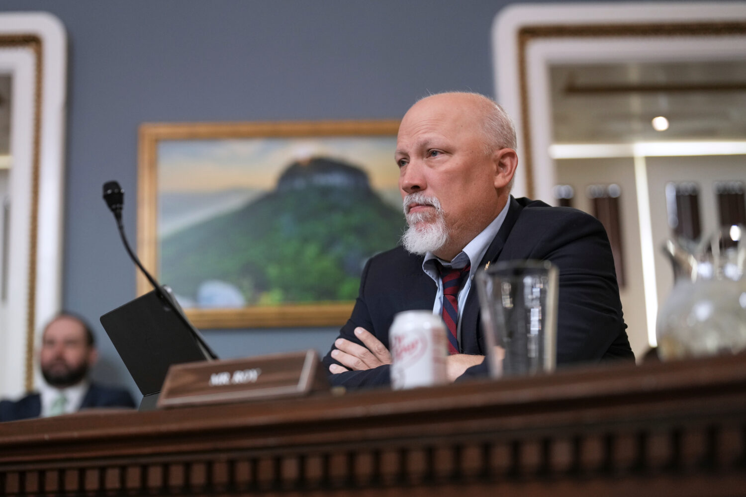FILE - Rep. Chip Roy, R-Texas, a member of the conservative House Freedom Caucus, listens at the Ca...
