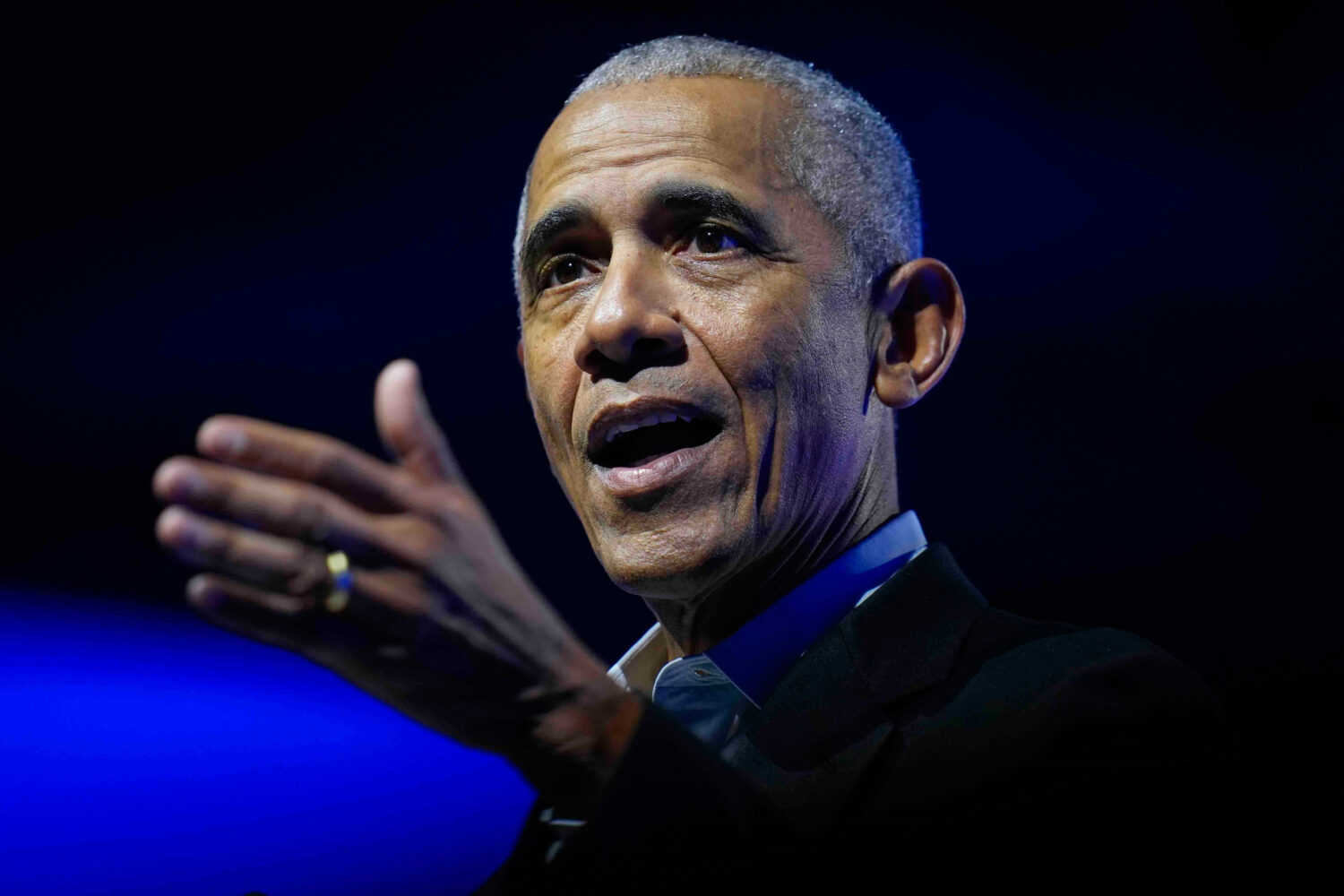 FILE - Former President Barack Obama speaks at the Obama Foundation Democracy Forum in Chicago, Dec...