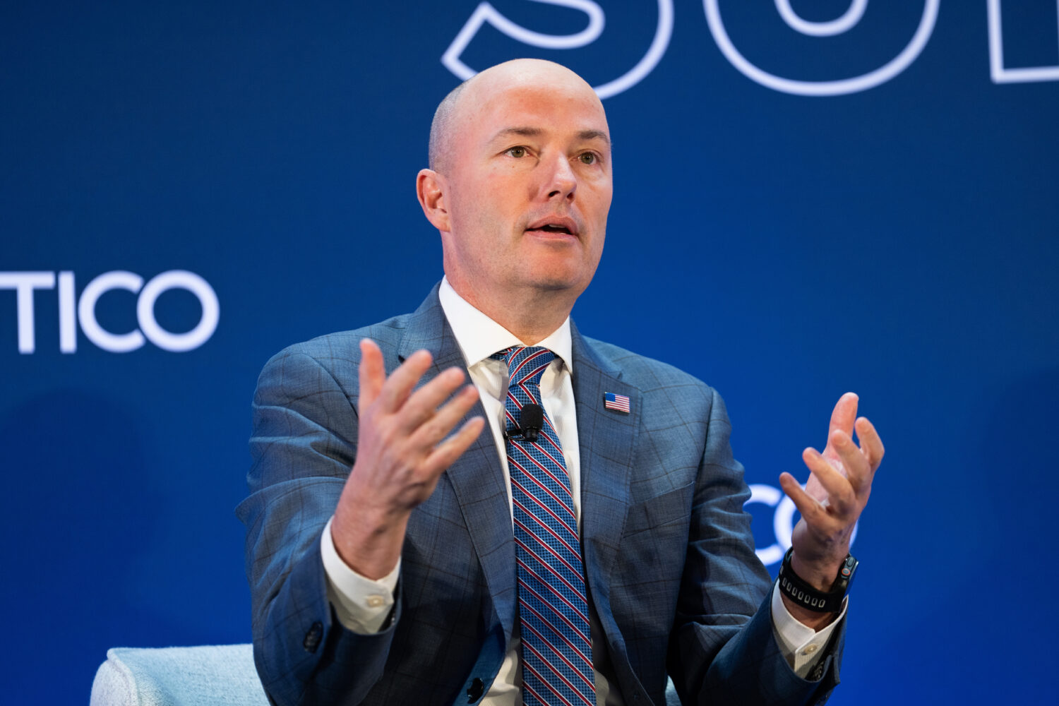 Utah Gov. Spencer Cox speaks at an event at the National Governors Association Winter Meeting, Thur...