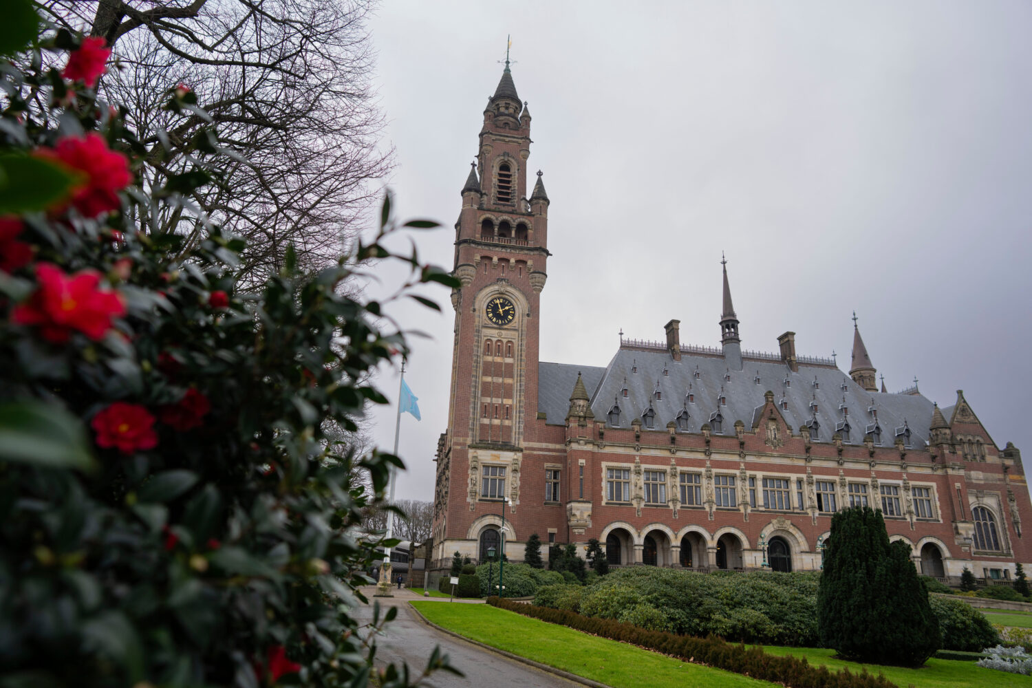 FILE - A view of the peace Palace housing the International Court of Justice, the UN's top court, i...