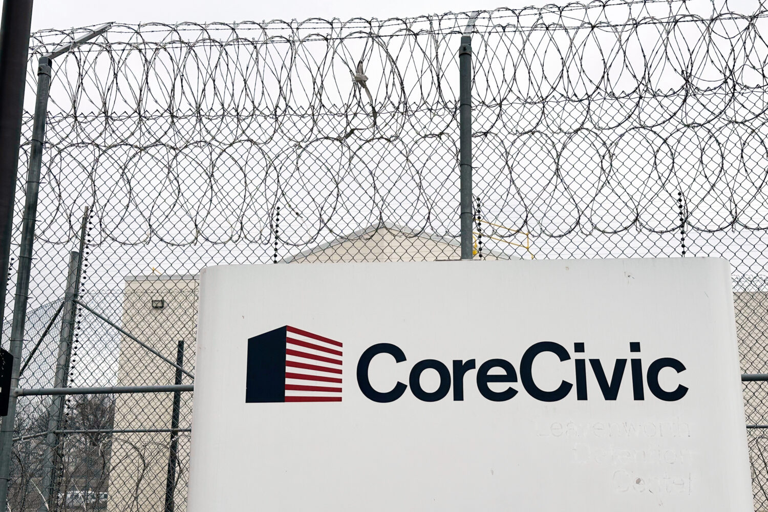 FILE - CoreCivic's shuttered prison, the Midwest Regional Reception Center, is seen on March 3, 202...