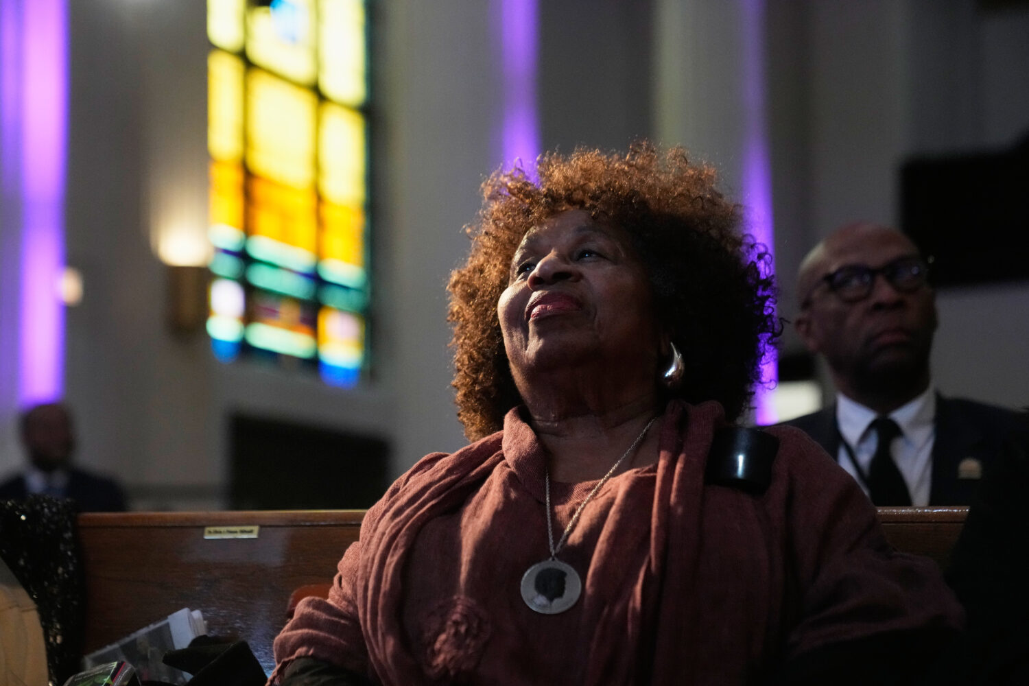 Jacqueline Jackson, the wife of the Rev. Jesse Jackson, attends his public visitation at Rainbow PU...