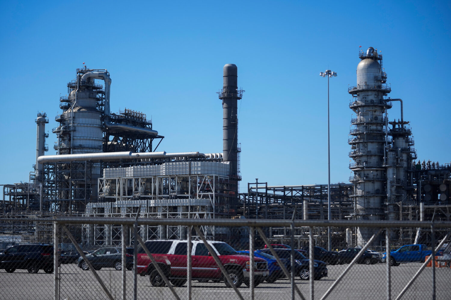 The BP Whiting Refinery is seen Monday, March 9, 2026, in Indiana. (AP Photo/Erin Hooley)Credit: AS...