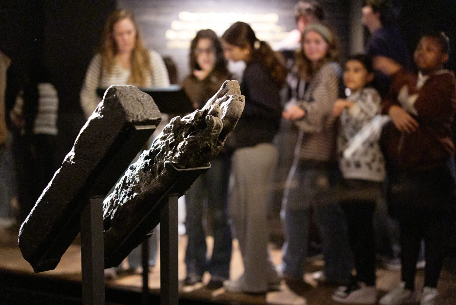 School children visit the National Museum of African American History and Culture's Middle Passage ...