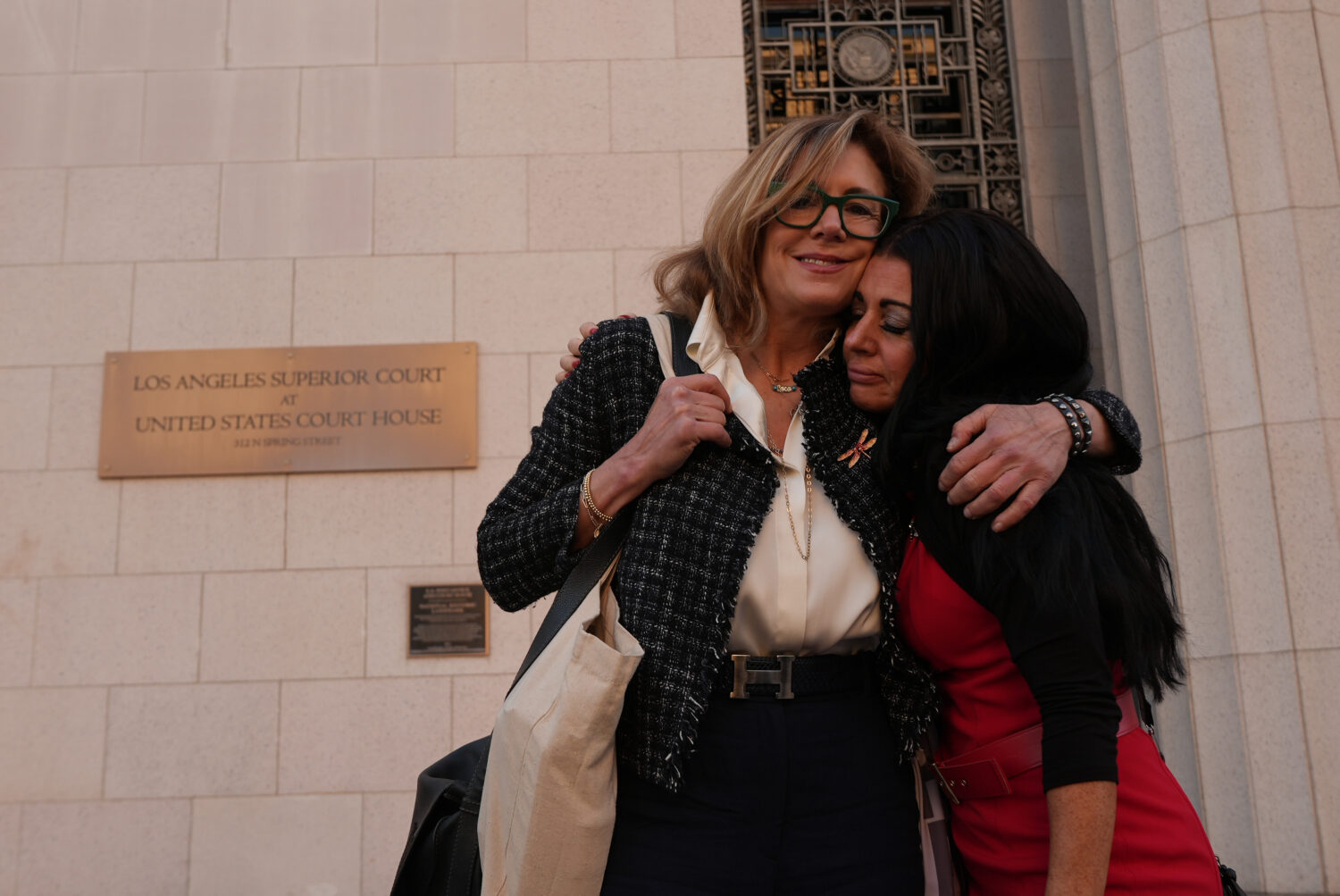Julianna Arnold, left, mother and advocate for online child safety after her 17-year-old daughter, ...