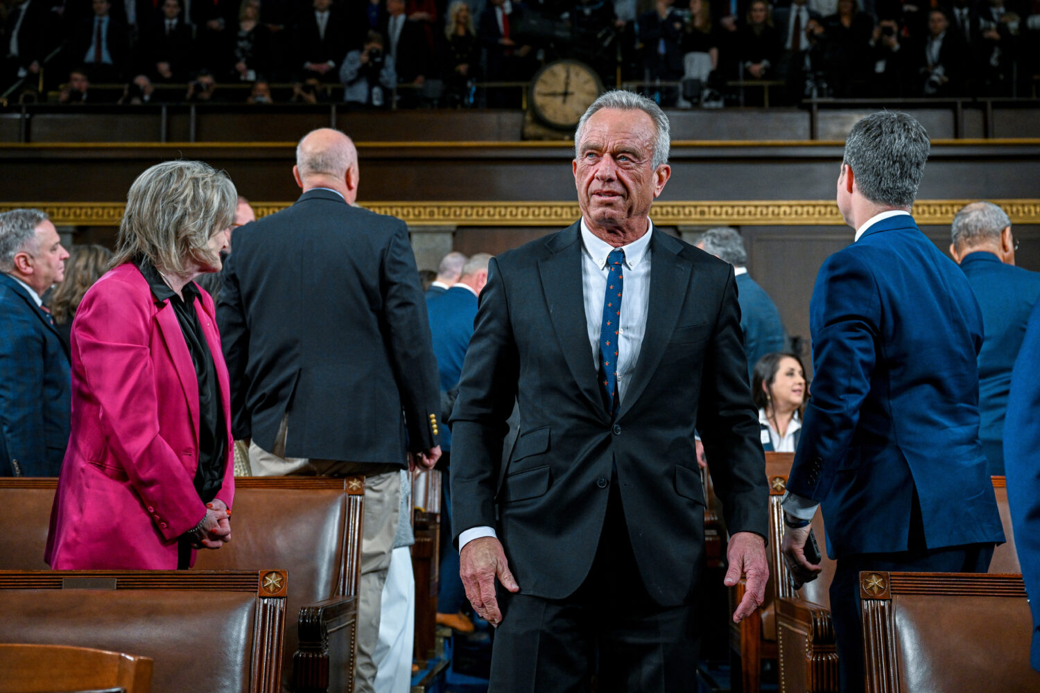 Secretary of Health and Human Services Robert F. Kennedy Jr. enters the House Chamber before Presid...