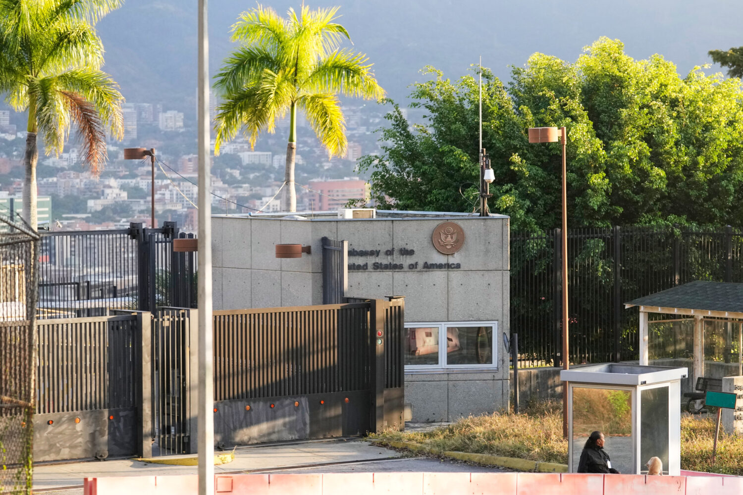 FILE - The U.S. Embassy stands in Caracas, Venezuela, Jan. 8, 2026. (AP Photo/Matias Delacroix, Fil...