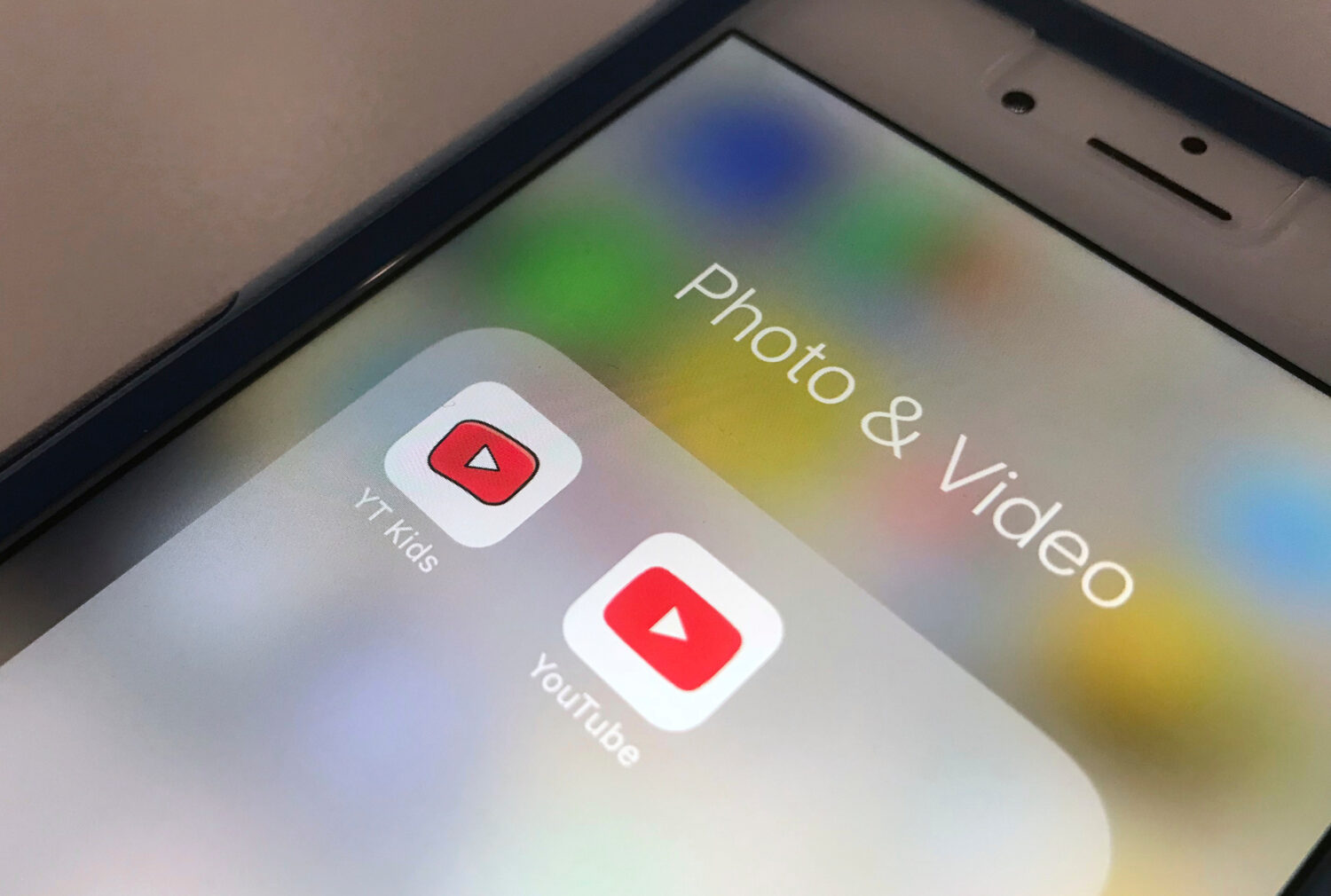 FILE - The icons for the YouTube Kids and YouTube apps are displayed on a smartphone in New York on...