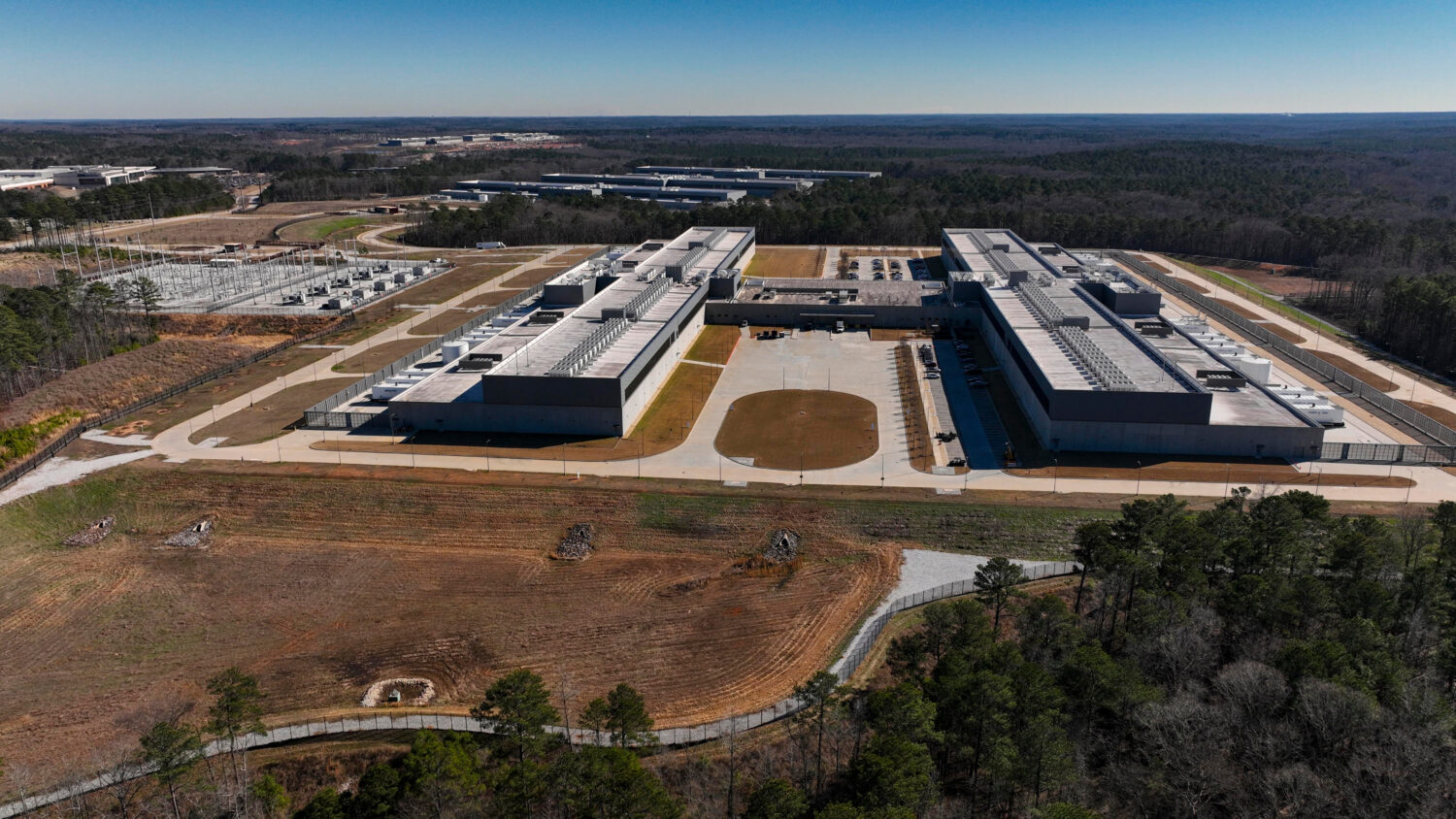 FILE - Meta's Stanton Springs Data Center is seen Tuesday, Jan. 13, 2026, in Newton County, East of...