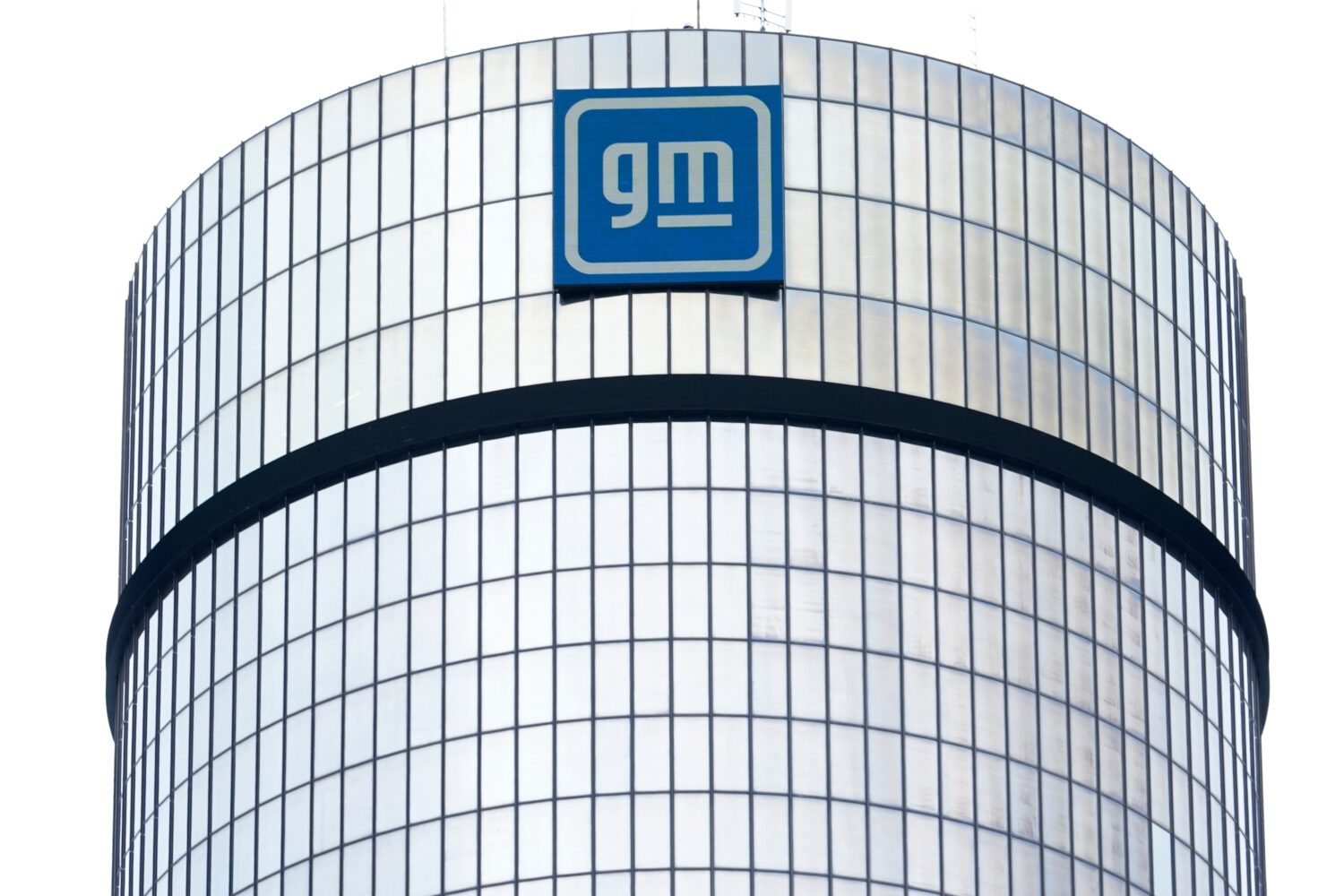 FILE - The General Motors logo is displayed at its headquarters in Detroit on April 24, 2024. (AP P...