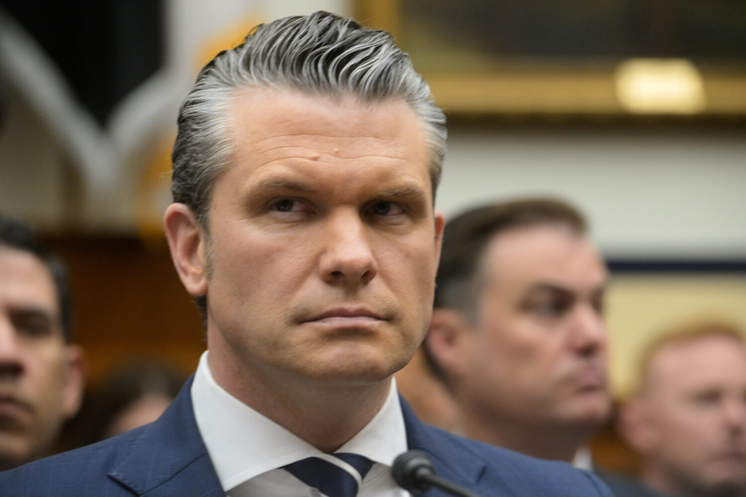 Secretary of Defense Pete Hegseth appears before a House Committee on Armed Services business meeti...