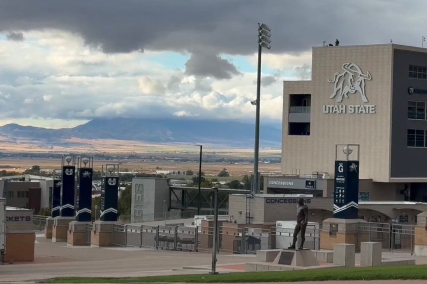 The city of Logan, Utah, a college and dairy farming town, is seen from the hillside on the Utah St...