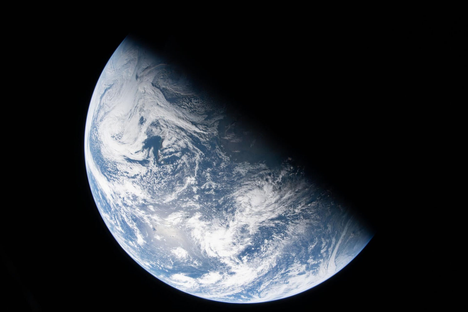 This image from video provided by NASA shows a view of earth taken by NASA astronaut and Artemis II...
