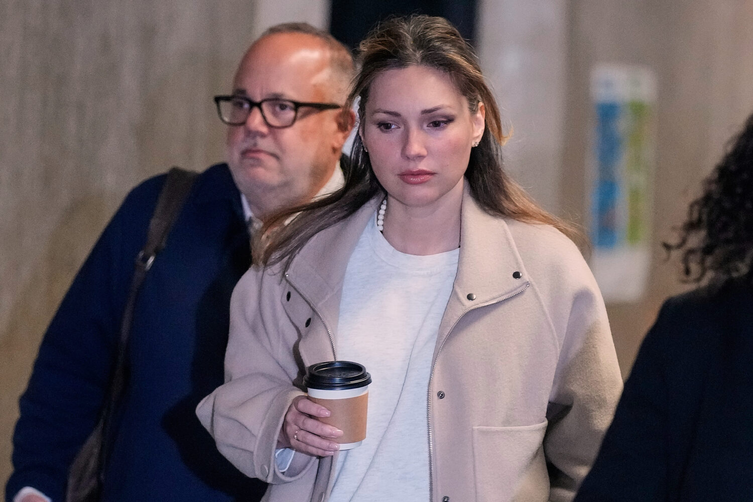 Jessica Mann arrives for Harvey Weinstein's trial in criminal court, in New York, Tuesday, April 28...