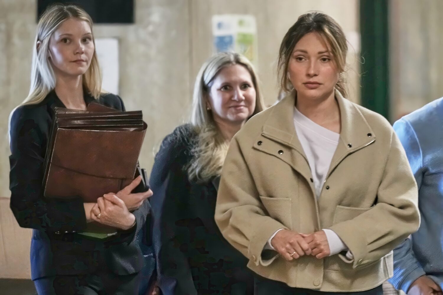 Jessica Mann, right, arrives for Harvey Weinstein's trial in criminal court, followed by Manhattan ...