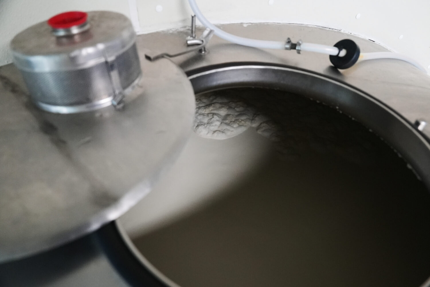 Raw milk sits in a tank before being eventually pasteurized at Ronnybrook Farm in Ancramdale, N.Y.,...