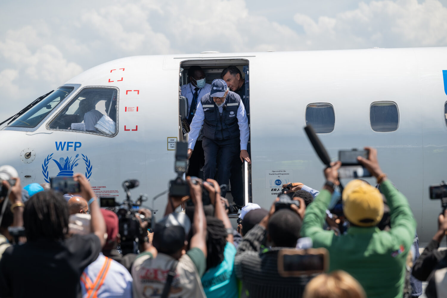 Director General of the World Health Organisation (WHO) Tedros Adhanom Ghebreyesus arrives at Bunia...