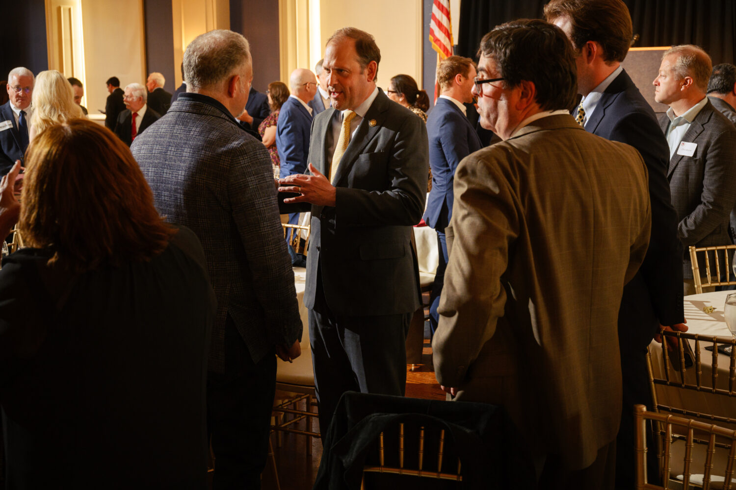 Rep. Andy Barr, R-KY, a Trump-endorsed candidate for the U.S. Senate, speaks to guests of the Kento...