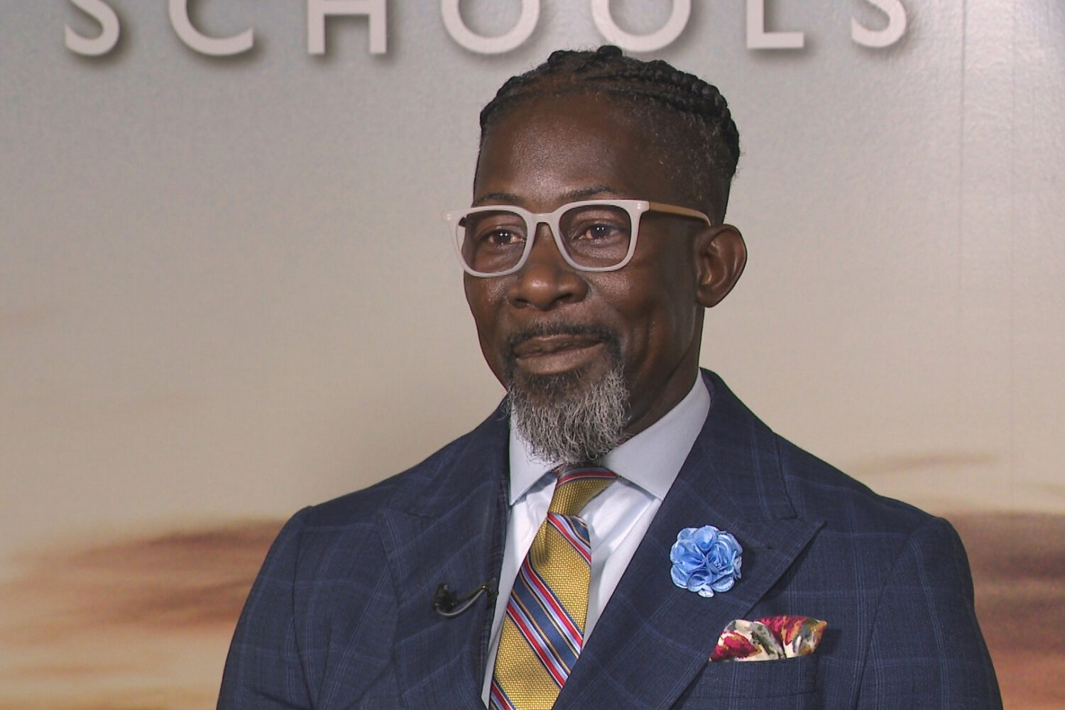 FILE - This photo provided by WOI Local 5 News in September 2025 shows Des Moines schools Superinte...