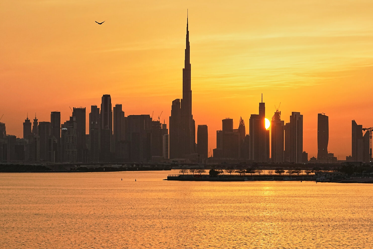 FILE - The skyline of Dubai, United Arab Emirates, March 11, 2026, with the Burj Khalifa at center....