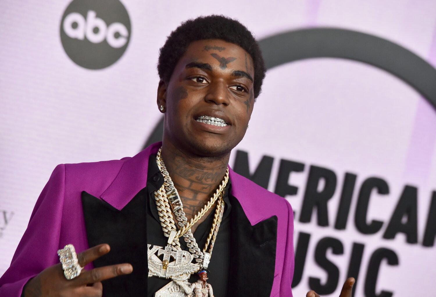 FILE - Kodak Black arrives at the American Music Awards on Nov. 20, 2022, at the Microsoft Theater ...