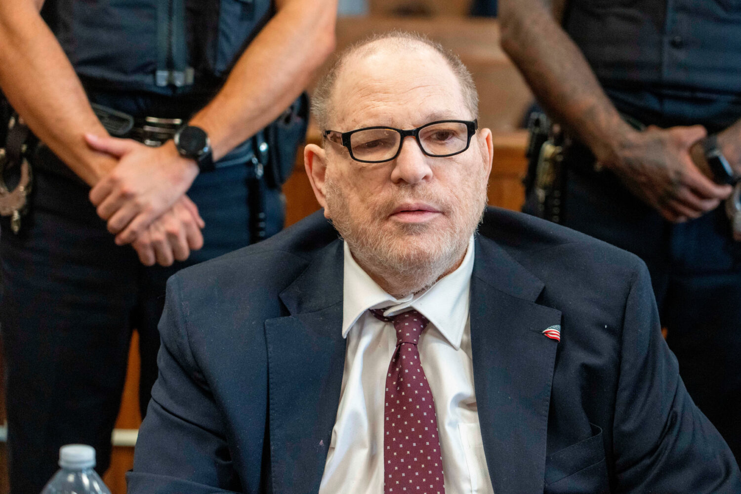 Harvey Weinstein appears in Manhattan criminal court on Wednesday, May 13, 2026, in New York. (Stev...