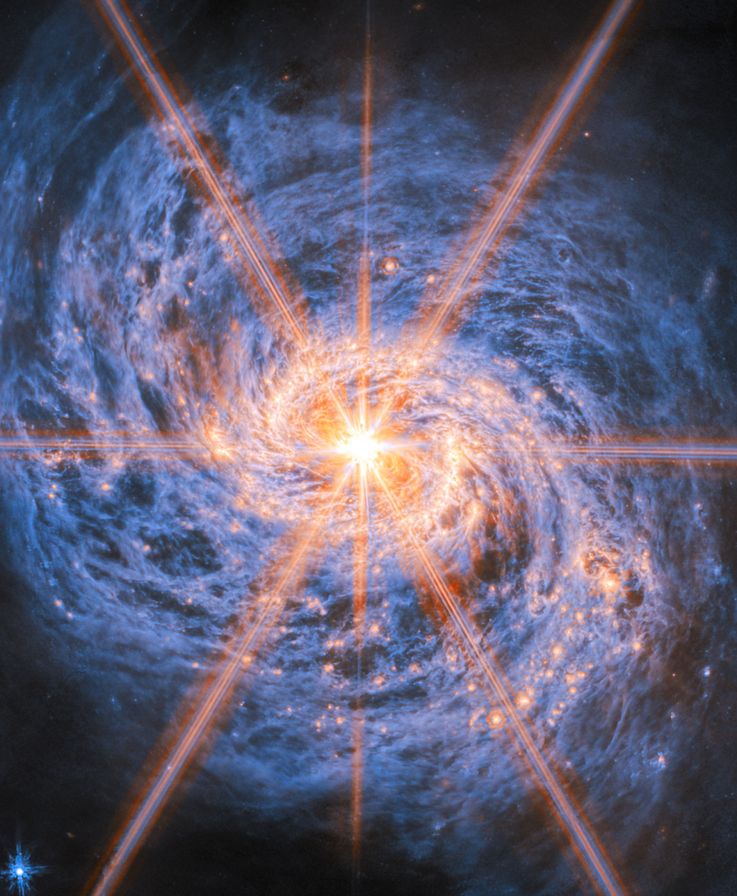 This image provided by NASA/ESA/Webb from the NASA/ESA/CSA James Webb Space Telescope shows Messier...