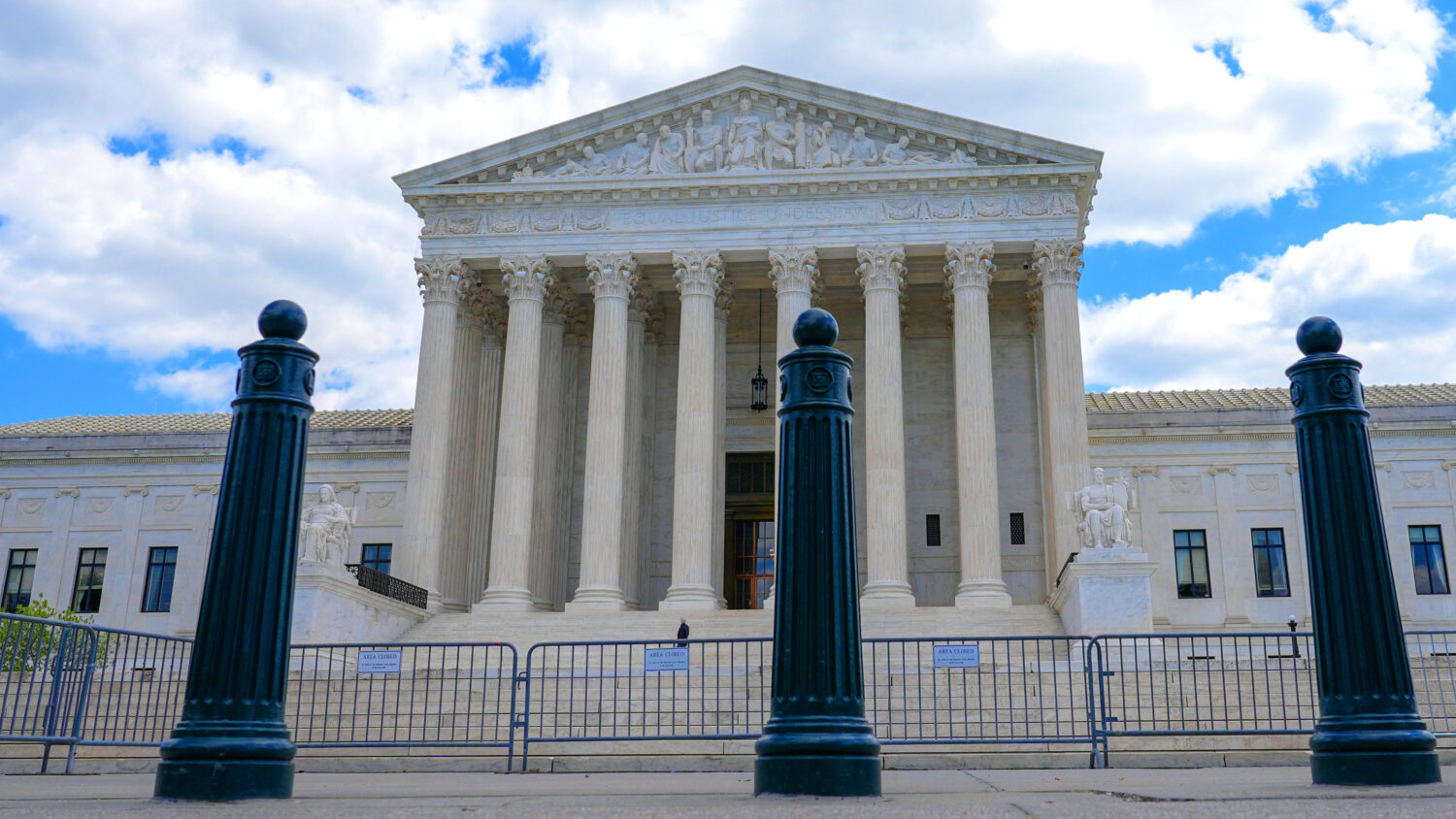 The U.S. Supreme Court is seen, Thursday, April 30, 2026, in Washington. (AP Photo/Mariam Zuhaib)Cr...