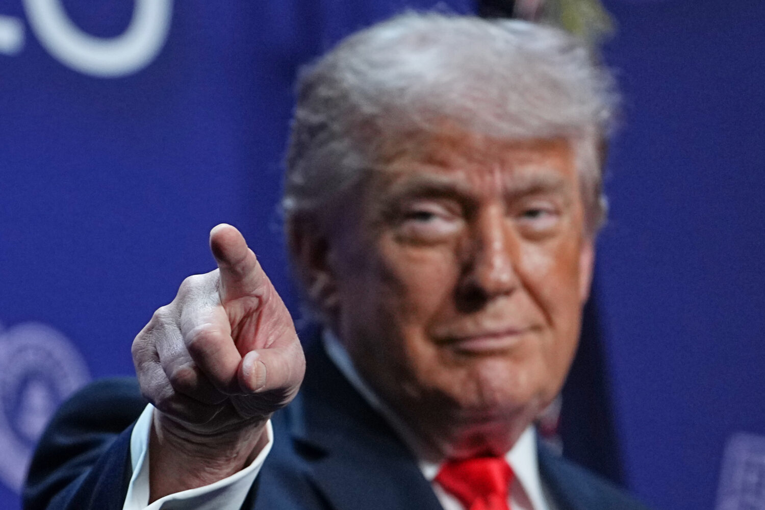 President Donald Trump speaks at the Raymond F. Kravis Center for the Performing Arts in West Palm ...