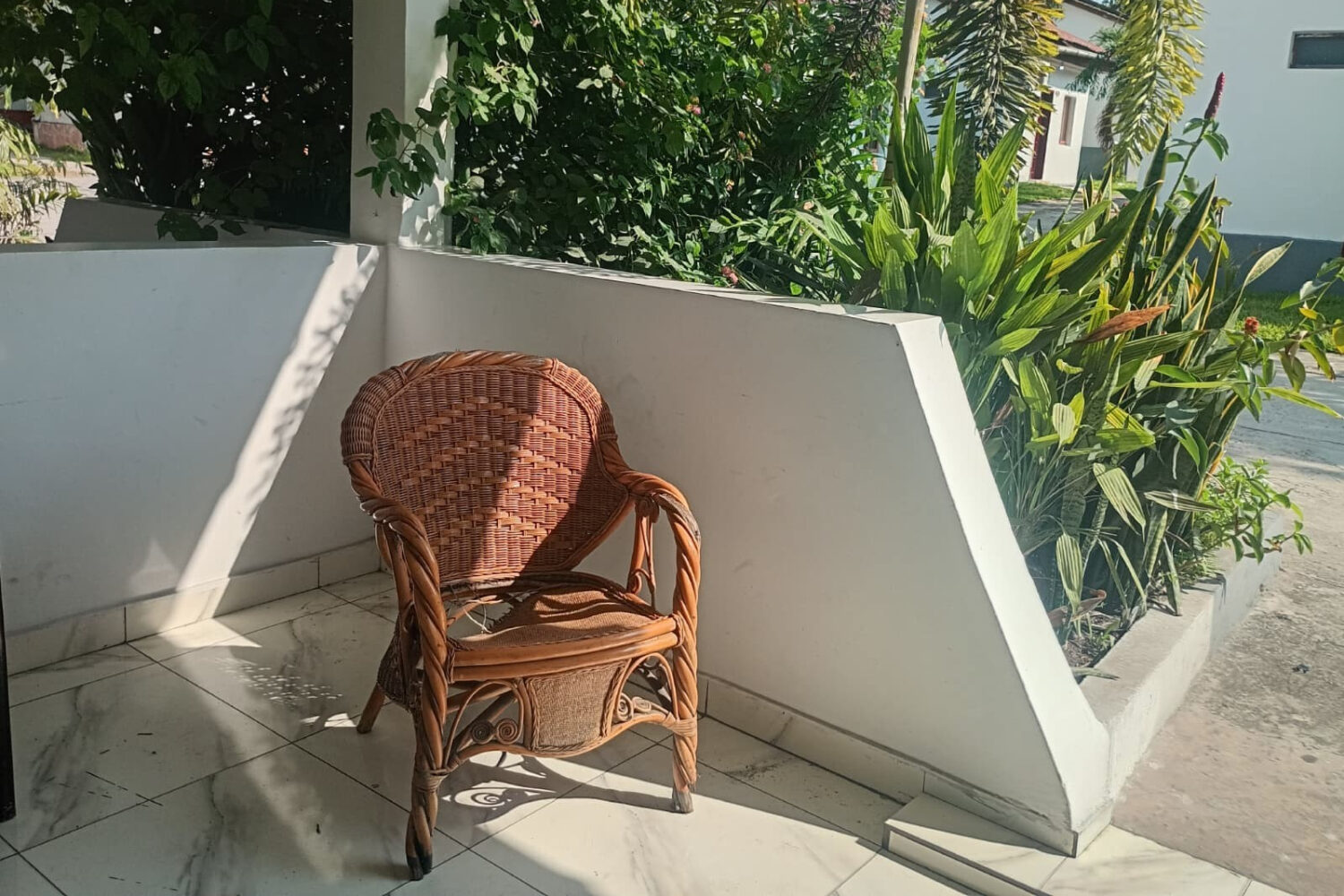 A chair is seen outside a hotel room where a Colombian woman was deported to from the United States...