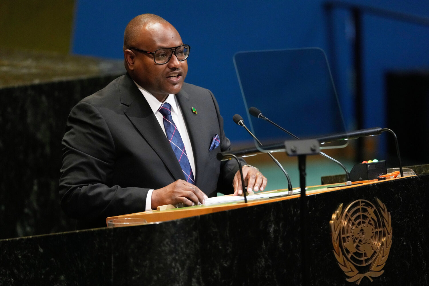 FILE - Mulambo Hamakuni Haimbe, Minister for Foreign Affairs of Zambia, addresses the 80th session ...