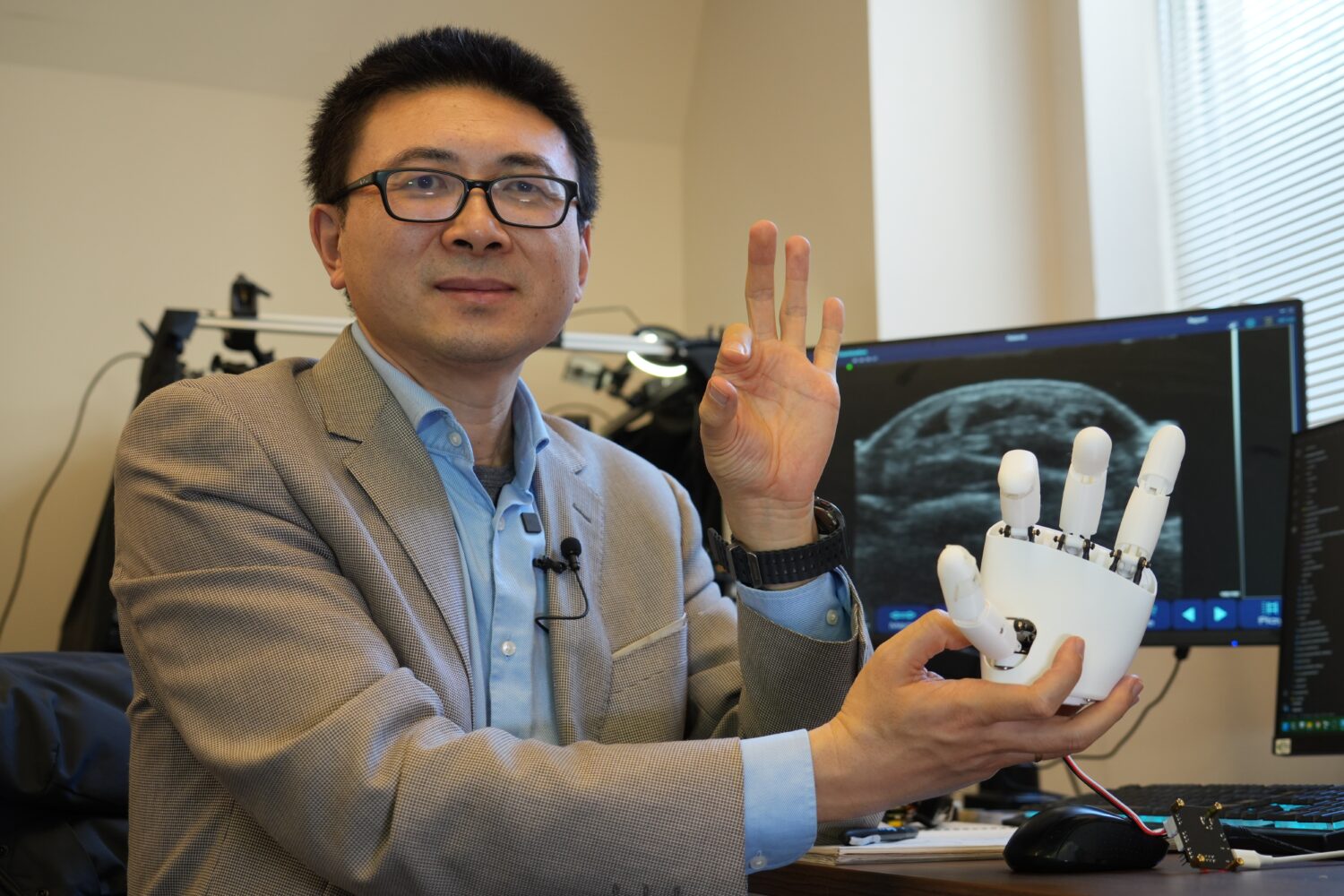 Xuanhe Zhao, professor of mechanical engineering at the Massachusetts Institute of Technology, pose...
