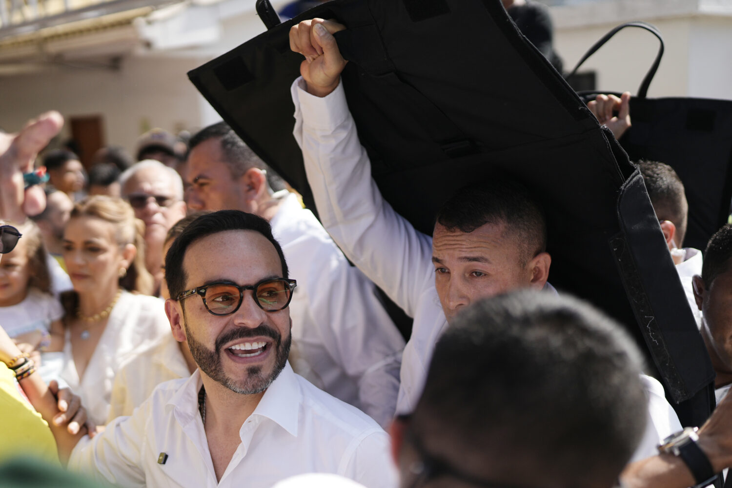 Presidential candidate Abelardo de la Espriella of the Defenders of the Motherland movement depart ...