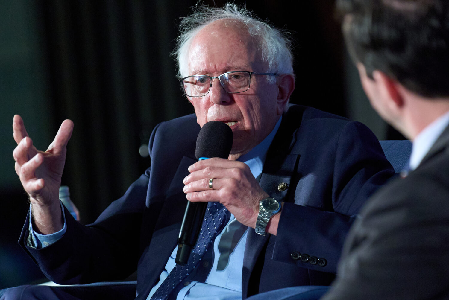 Sen. Bernie Sanders, I-Vt., speaks about topics including politics and artificial intelligence, Mon...