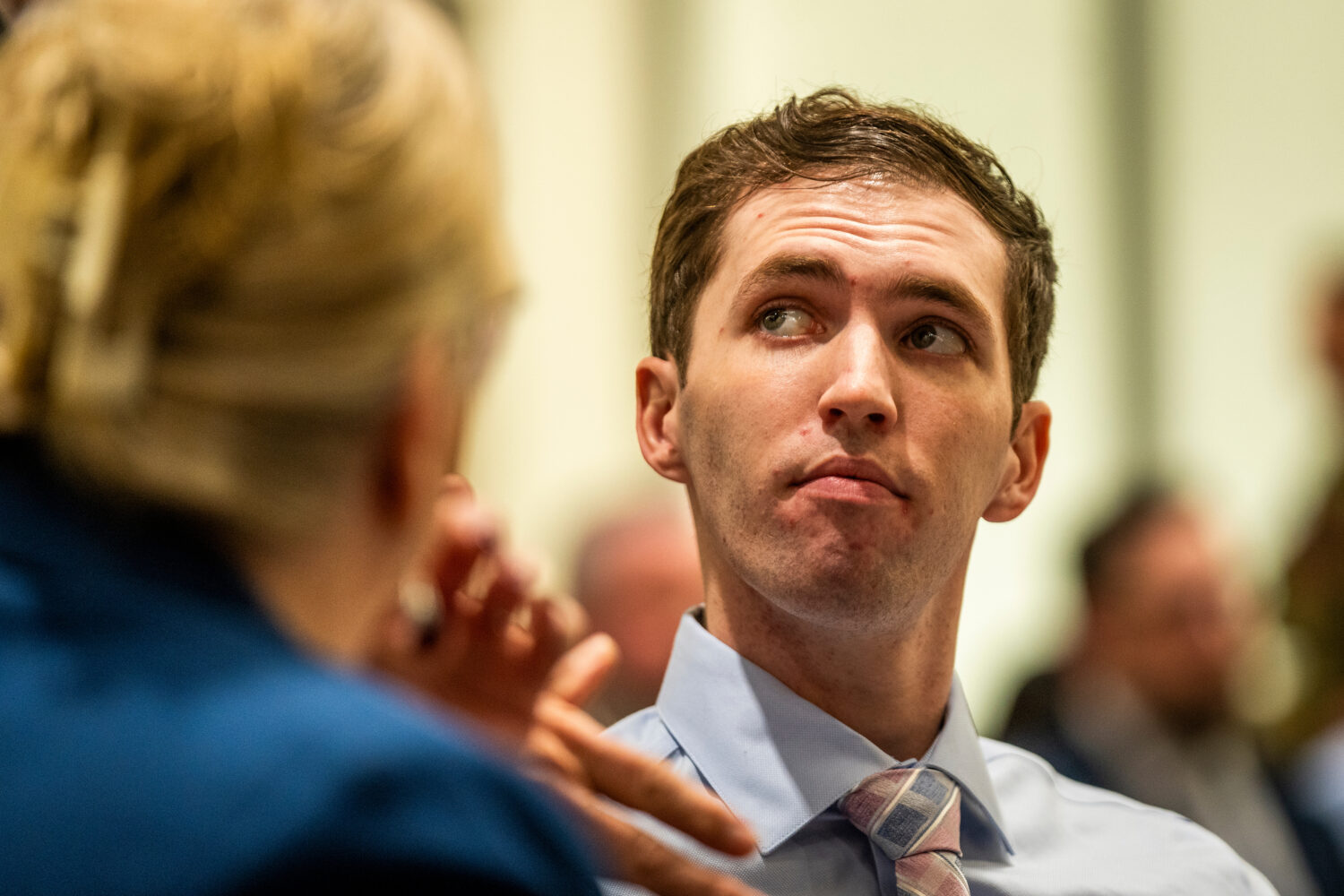 FILE - Tyler Robinson, who is accused of fatally shooting Charlie Kirk, appears during a hearing in...