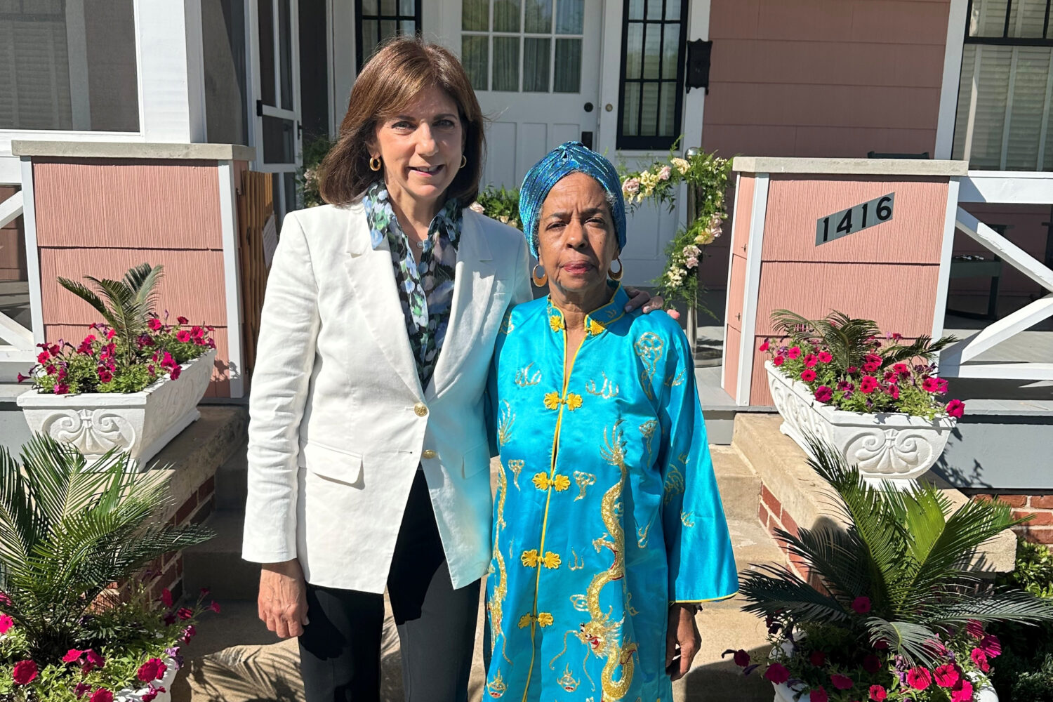The Henry Ford Museum President and Chief Executive Patricia Mooradian, left, and Jawana Jackson po...