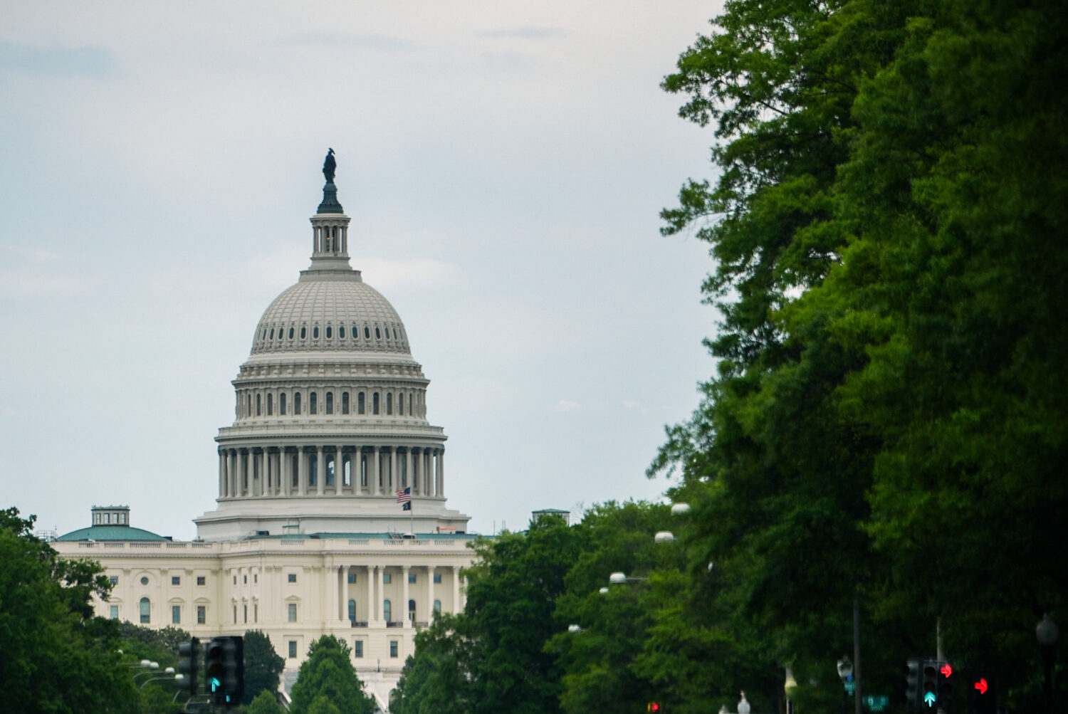 The U.S. Capitol is seen from Pennsylvania Avenue, Wednesday, May 13, 2026, in Washington. (AP Phot...
