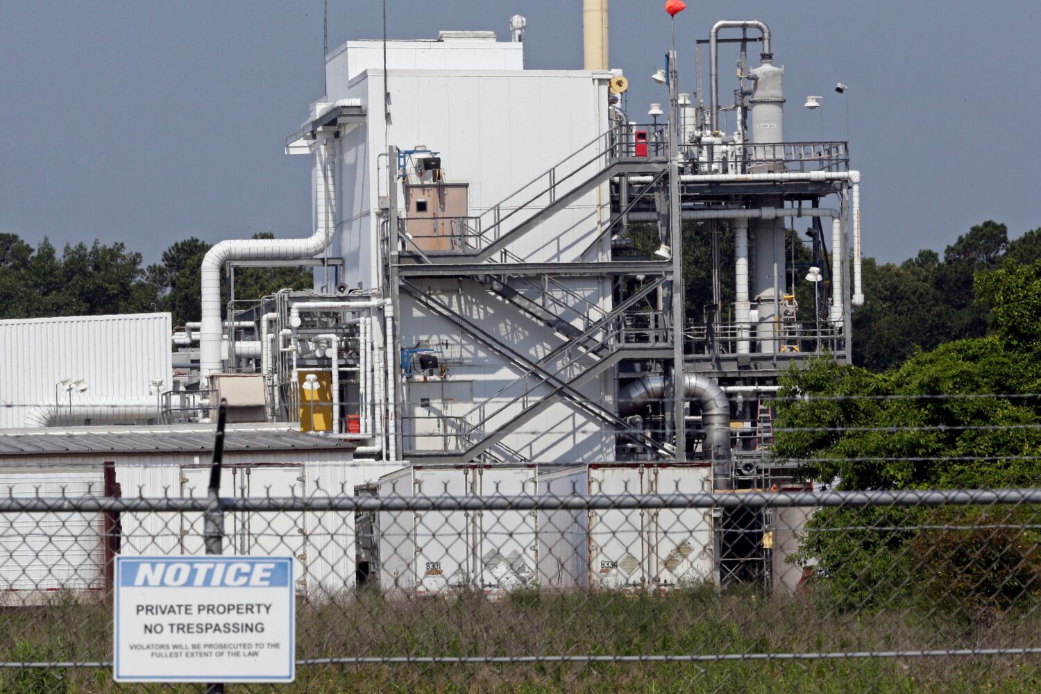 FILE - The Chemours Company's PPA facility at the Fayetteville Works plant near Fayetteville, N.C.,...