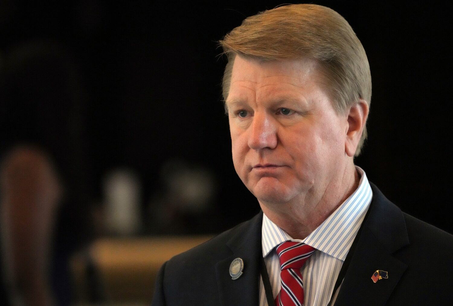 FILE - Jim Marchant, candidate for Nevada Secretary of State, attends a conference in West Palm Bea...