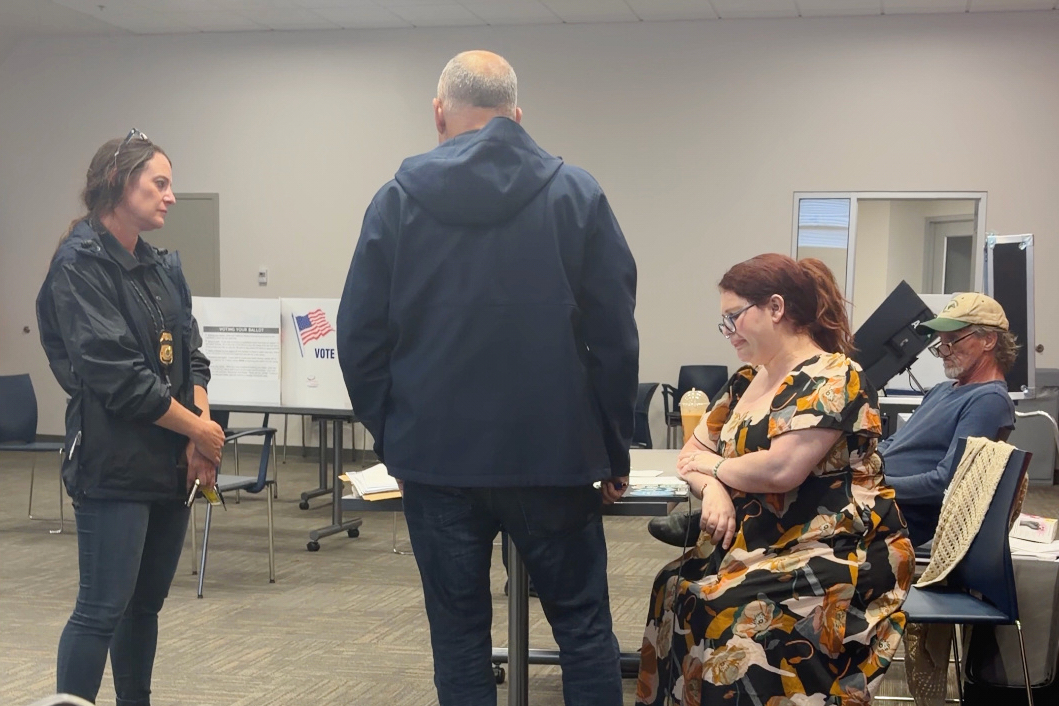 In this image from video provided by Sheilia Milledge, Paigelynne Gonyea, right, is presented with ...