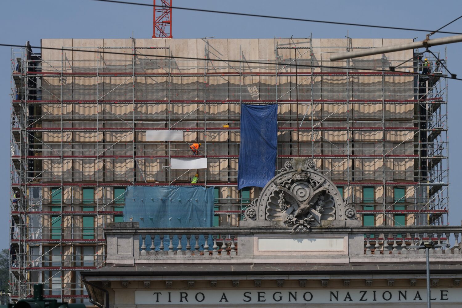 A view of the construction site of the new U.S. Consulate in Milan, Italy, Monday, June 8, 2026, wh...