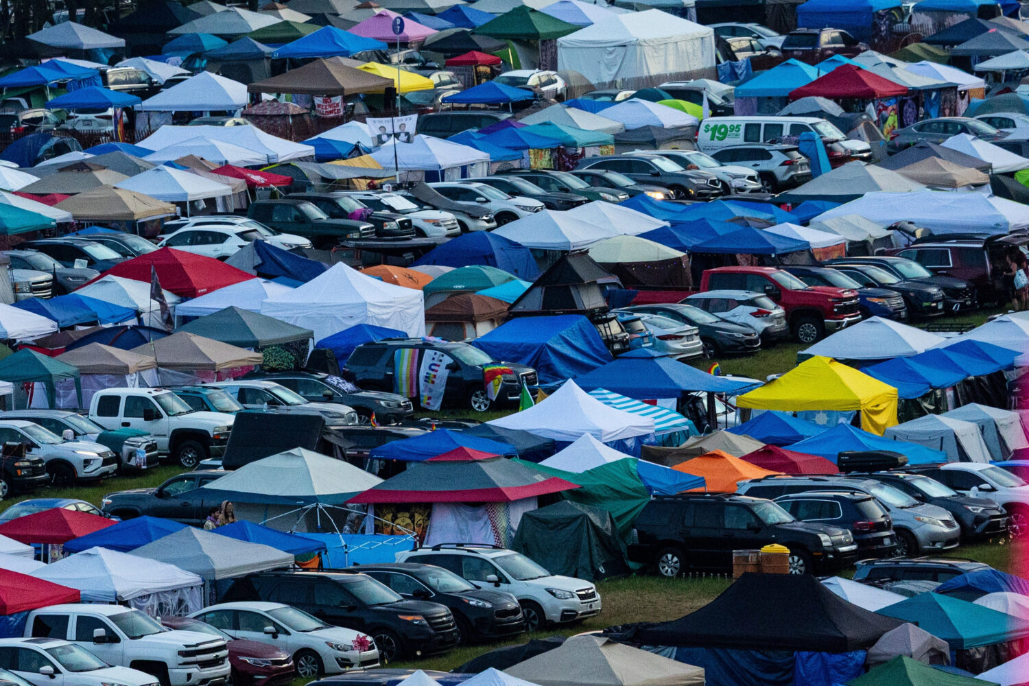 FILE - The general admission campground during the first day of Electric Forest music festival at t...