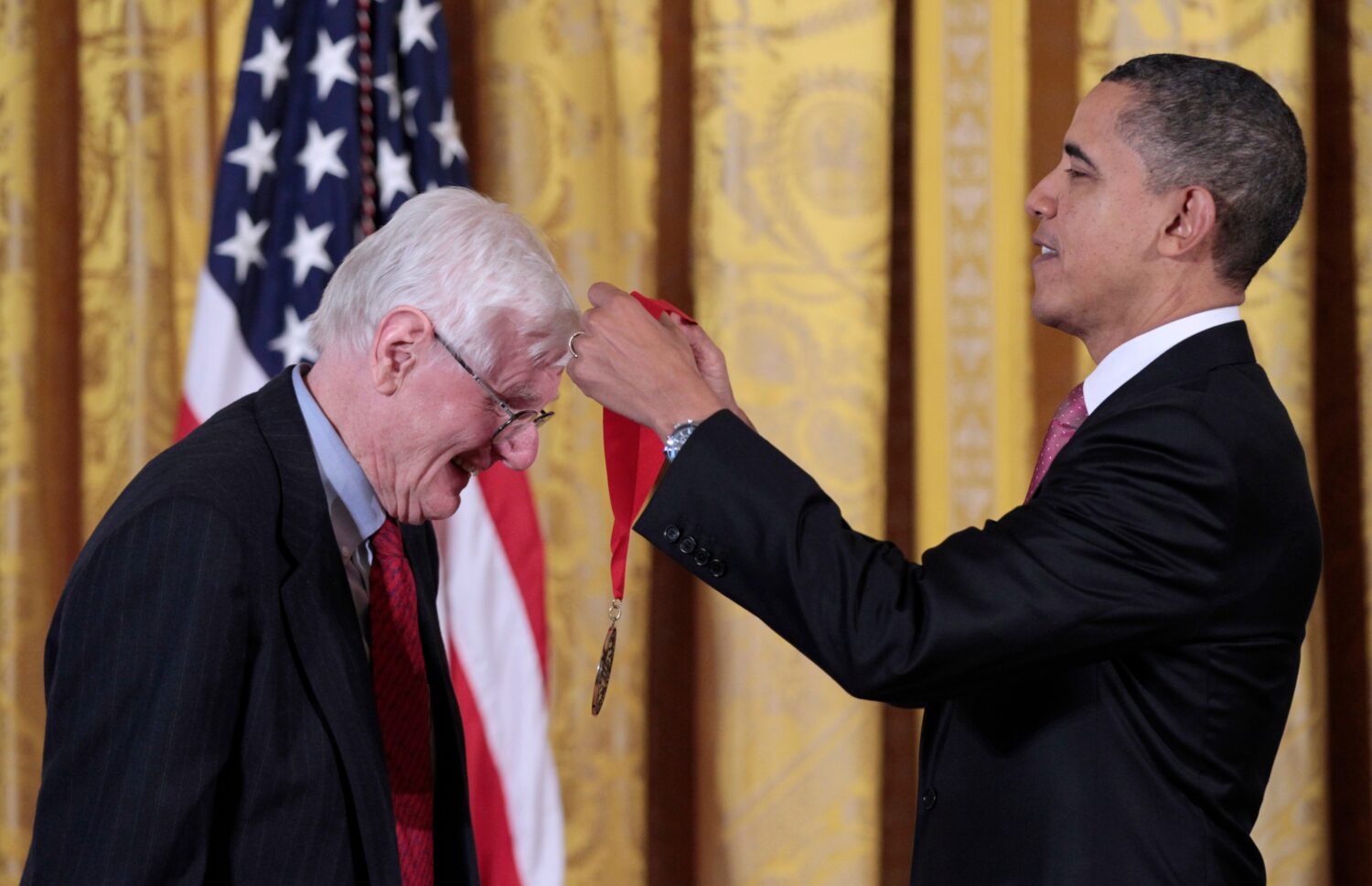 FILE - President Barack Obama presents a National Humanities Medal to author, historian and Brown U...