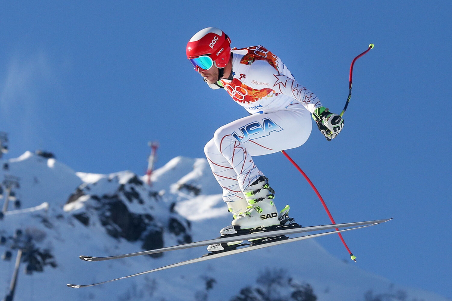 FILE - United States' Bode Miller makes a jump during men's downhill combined training at the Sochi...