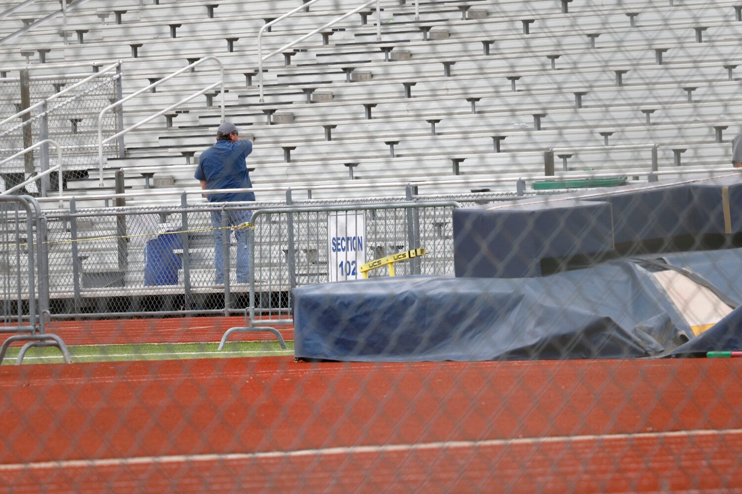 FILE - David Kuykendall Stadium's stands are seen on April 2, 2025, in Frisco, Texas, after the Dis...